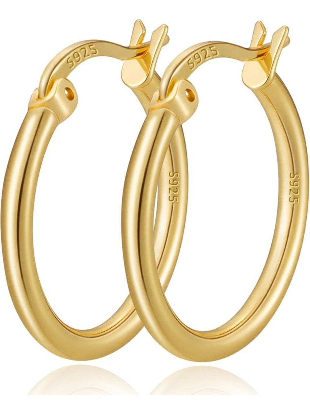Women's Jewelry Gold-30mm Sterling Silver Hypoallergenic Big Hoop Earrings